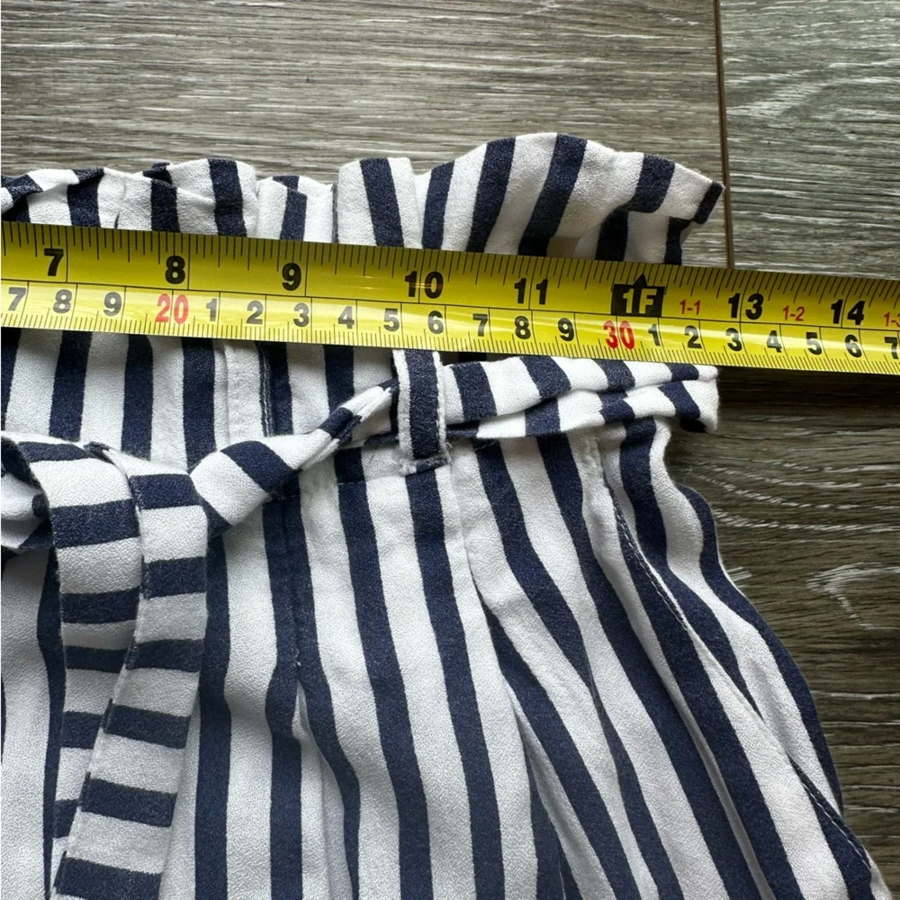 Mayoral Girls High Waist Paper Boy Mayoral Navy Stripe‎ Pleated Pants Size 14